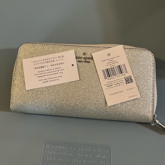 Kate Spade Lunar Light Glitter Large Continental Wallet - Picture 6 of 7